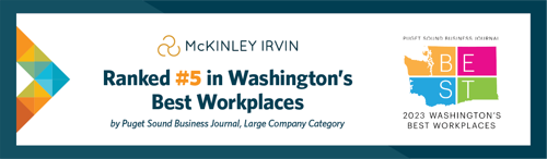McKinley Irvin Ranked #5 Best Workplace in Washington by Puget Sound Business Journal