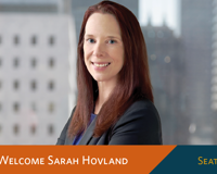 McKinley Irvin Welcomes Senior Attorney Sarah Hovland to Seattle and Everett Offices image
