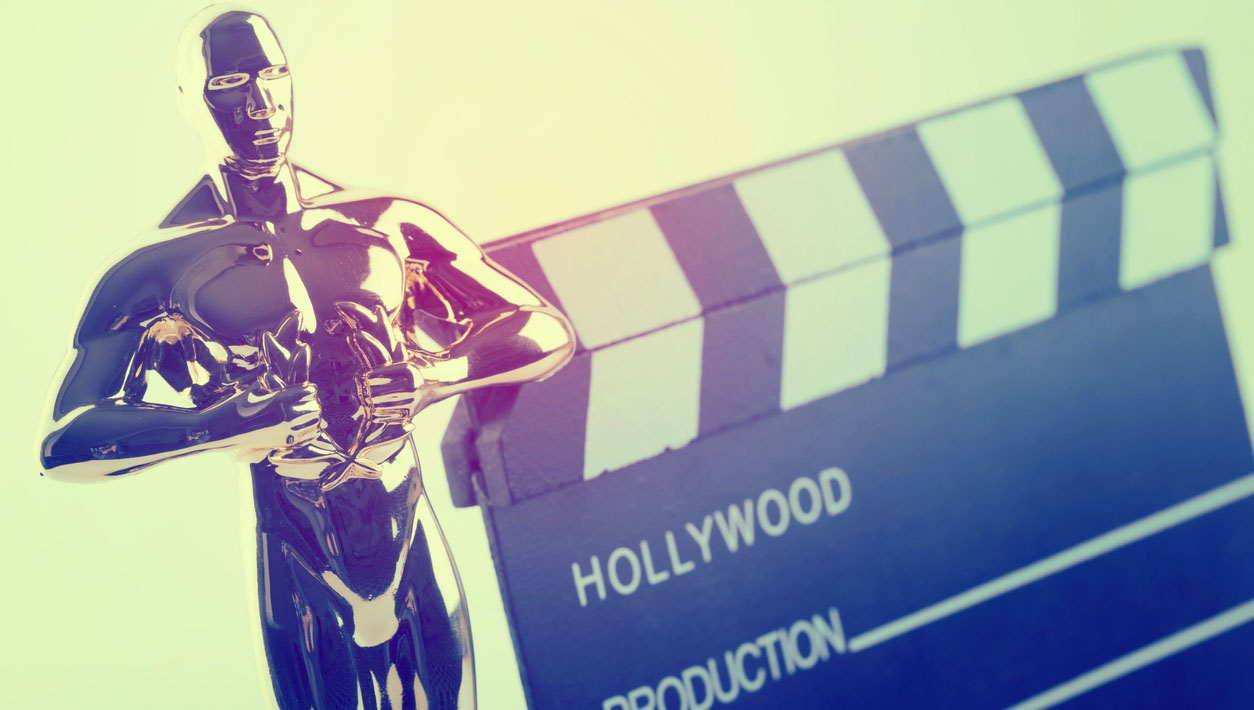 Photo of a movie award statuette